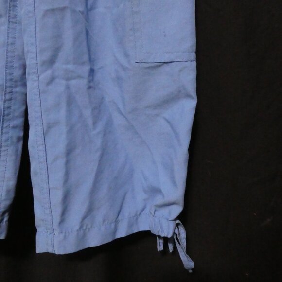 WARDROBE ESSENTIALS | 6x | Girl's Blue Lightweight Cargo Pants | Tie Bottoms - Picture 9 of 16